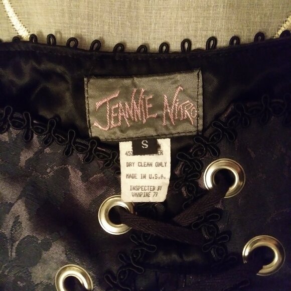 Vintage Jeannie Nitro With Tag Brocade Skirt, Pointy Witchy Goth Vampire Small - Picture 3 of 16
